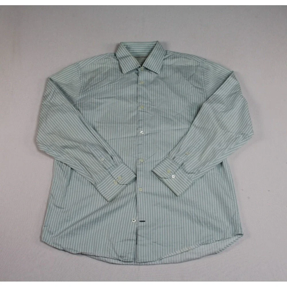 Banana Republic Men White Casual Button Down Shirt Long Sleeve Collared Large
